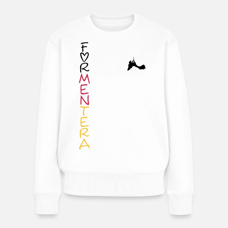 INSEL - Frauen Premium Bio Pullover - Weiß
