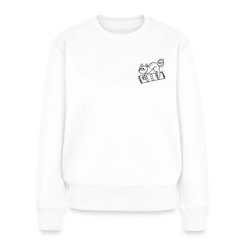 Anti-Zoo Feliner Teppich - Frauen Premium Bio Pullover - Weiß - Vorne - Julia (174cm)