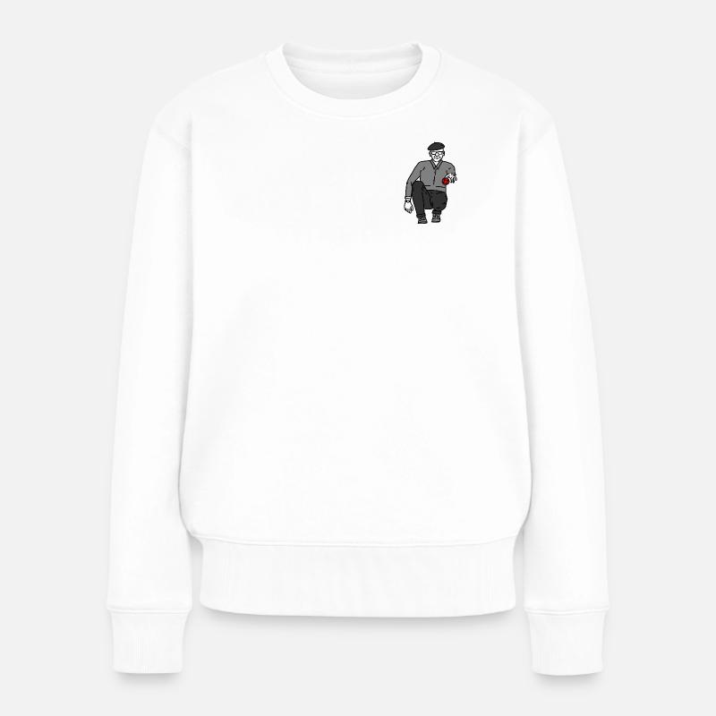 Joueur de pétanque gaucher - Pull Premium bio Femme - blanc
