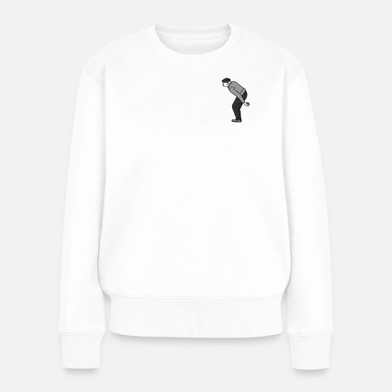 Joueur de pétanque gaucher - Pull Premium bio Femme - blanc