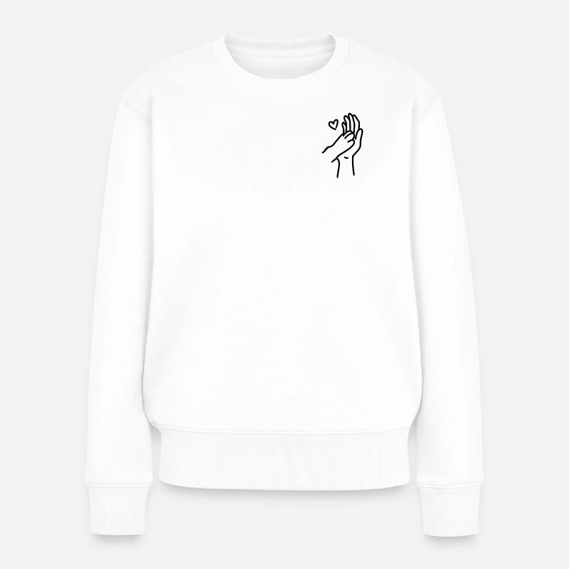 Hundeliebe - Frauen Premium Bio Pullover - Weiß