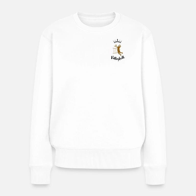 Volleyball - Frauen Premium Bio Pullover - Weiß