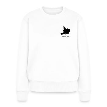 Barcelona - Frauen Premium Bio Pullover - Weiß - Vorne - Julia (174cm)
