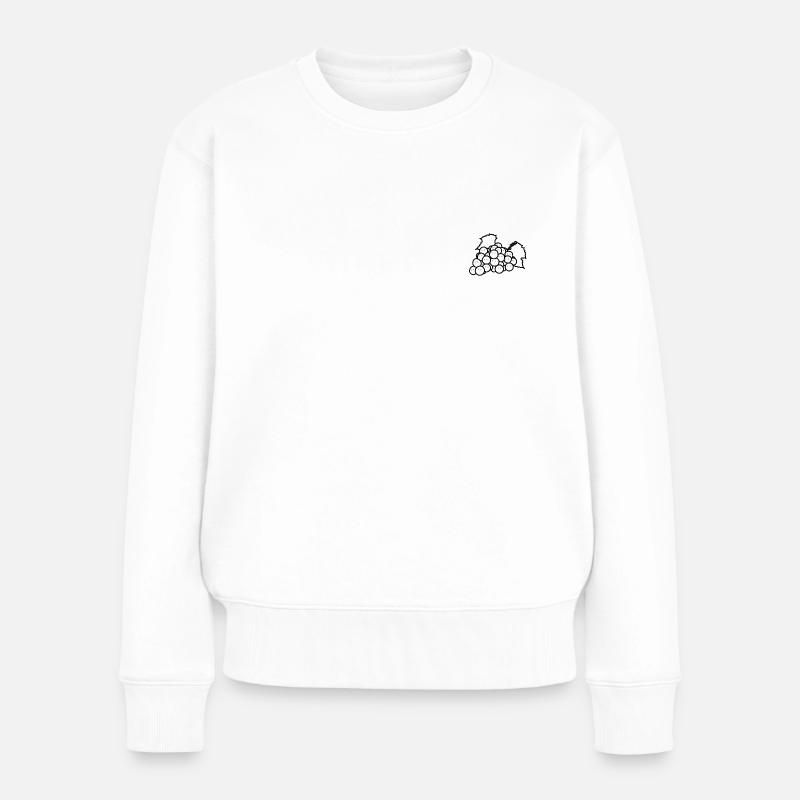 Happy Grapes - Frauen Premium Bio Pullover - Weiß