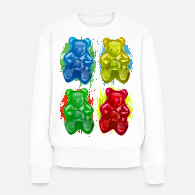 Gummibärchen - Fruchtig - Süssigkeit - Süss - Frauen Premium Bio Pullover - Weiß