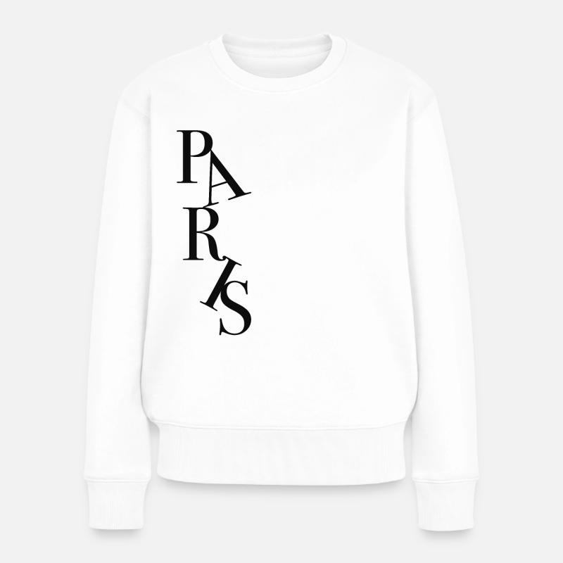 Paris - Frauen Premium Bio Pullover - Weiß