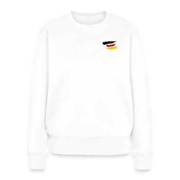 Deutschlandflagge Style - Frauen Premium Bio Pullover - Weiß - Vorne - Julia (174cm)
