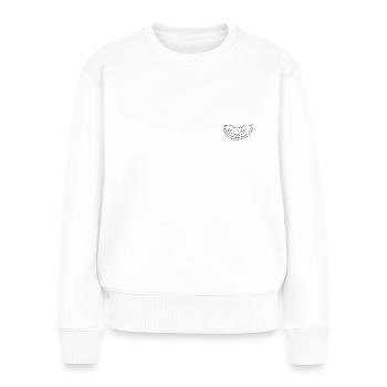 Joyeux melon - Pull Premium bio Femme - blanc - Devant - Julia (174cm)