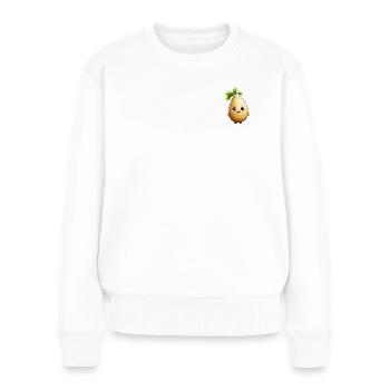 pomme de terre mignonne - Pull Premium bio Femme - blanc - Devant - Julia (174cm)