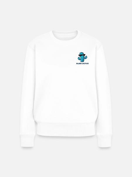 Blue Cactus Thug - Exprime ta coolitude ! - Pull Premium bio Femme - blanc