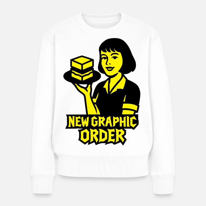 New Graphic Order #1 - Frauen Premium Bio Pullover - Weiß