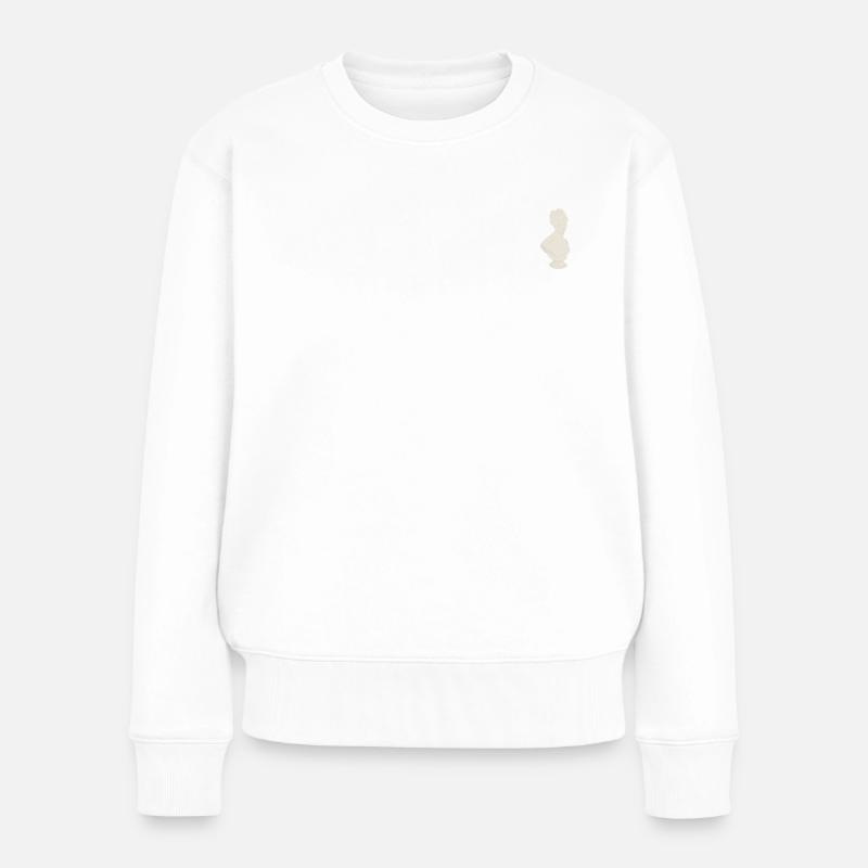 Skulptur Kunst Logo - Frauen Premium Bio Pullover - Weiß