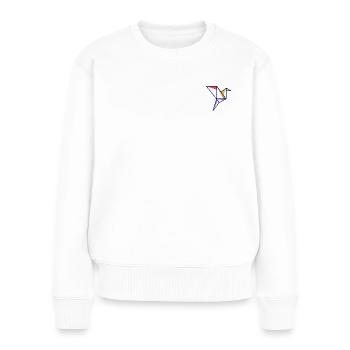 Country Bird Origami Logo Colorful - Women's Premium Organic Jumper - white - Front - Julia (174cm)