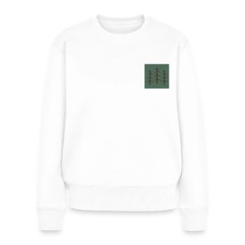 Trees on the breast - Women's Premium Organic Jumper - white - Front - Julia (174cm)