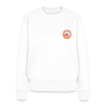 Charlotte Aux Fraises Logo De La Poitrine - Pull Premium bio Femme - blanc - Devant - Julia (174cm)