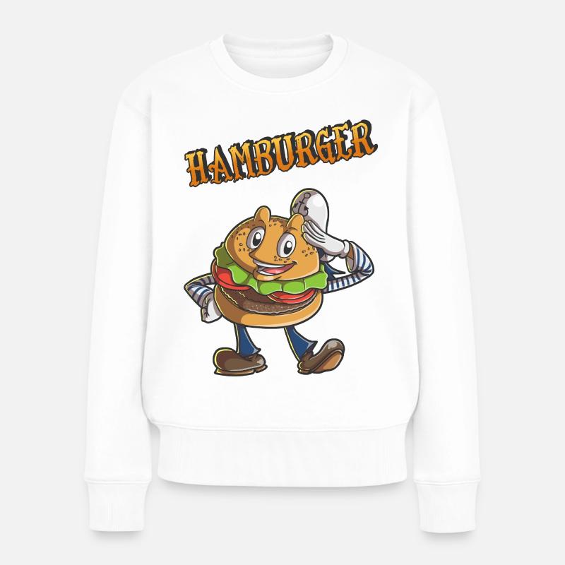 Hamburger - Frauen Premium Bio Pullover - Weiß