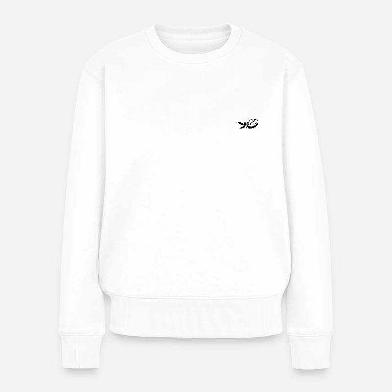 Kaffeebohne Kaffee Barista - Frauen Premium Bio Pullover - Weiß