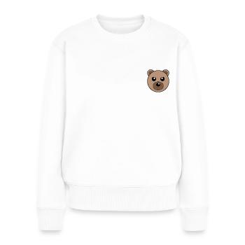 Bär T-shirt, Hoodie, Pullover... - Frauen Premium Bio Pullover - Weiß - Vorne - Julia (174cm)