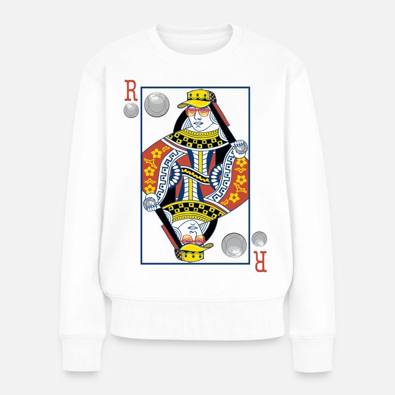 Reine de la pétanque - Pull Premium bio Femme - blanc
