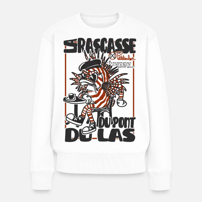 La Rascasse du Pont-du-Las, Mascotte Toulon - Pull Premium bio Femme - blanc