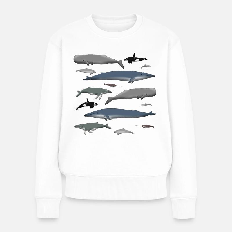 Wale - Frauen Premium Bio Pullover - Weiß