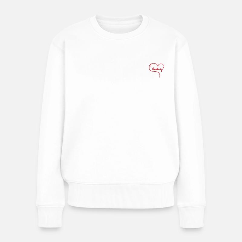 Bamberg im Herzen - Frauen Premium Bio Pullover - Weiß