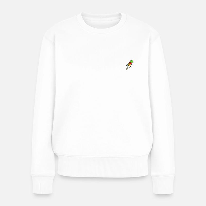 Kaktus Eis - Frauen Premium Bio Pullover - Weiß