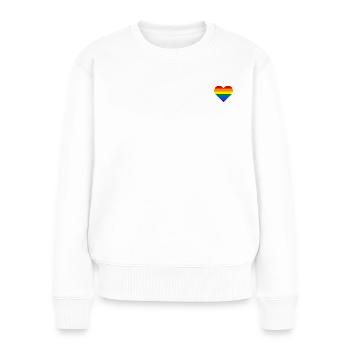 Stolz darauf, LGBT zu sein - Frauen Premium Bio Pullover - Weiß - Vorne - Julia (174cm)