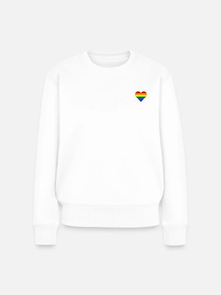 Stolz darauf, LGBT zu sein - Frauen Premium Bio Pullover - Weiß