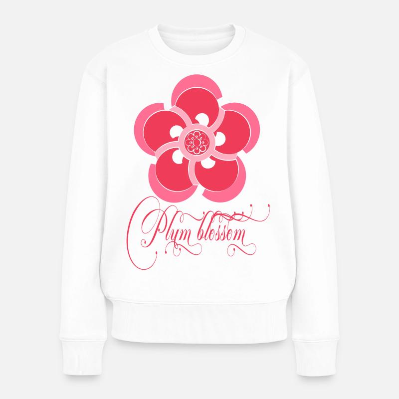 Plum blossom - Pull Premium bio Femme - blanc
