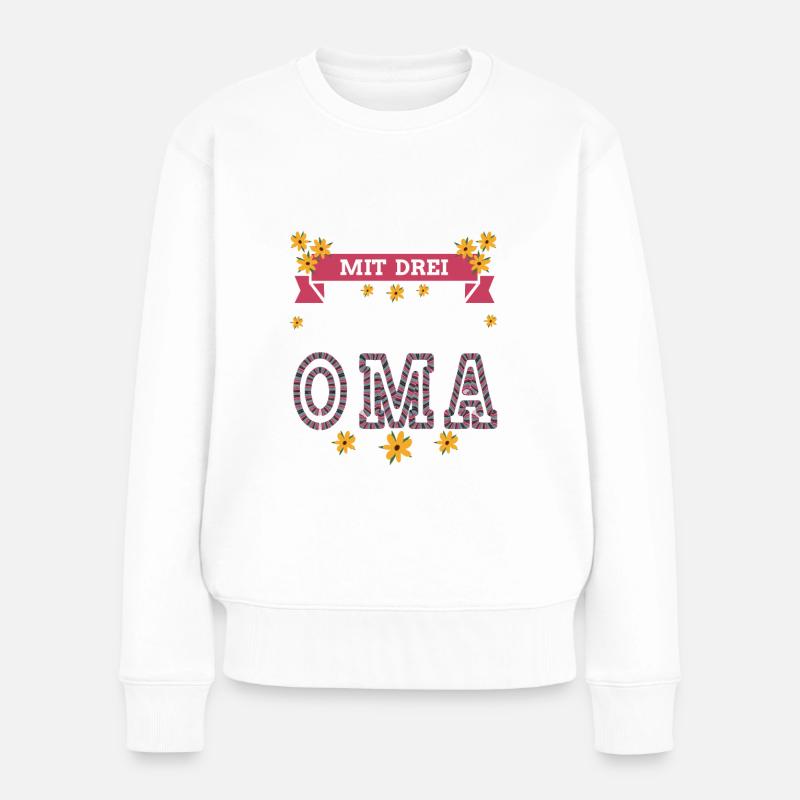 Oma Heldin - Frauen Premium Bio Pullover - Weiß