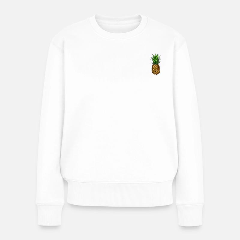 Ananas - Frauen Premium Bio Pullover - Weiß