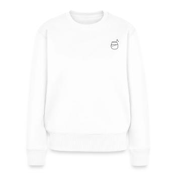 Minimalistic Drink black - Frauen Premium Bio Pullover - Weiß - Vorne - Julia (174cm)