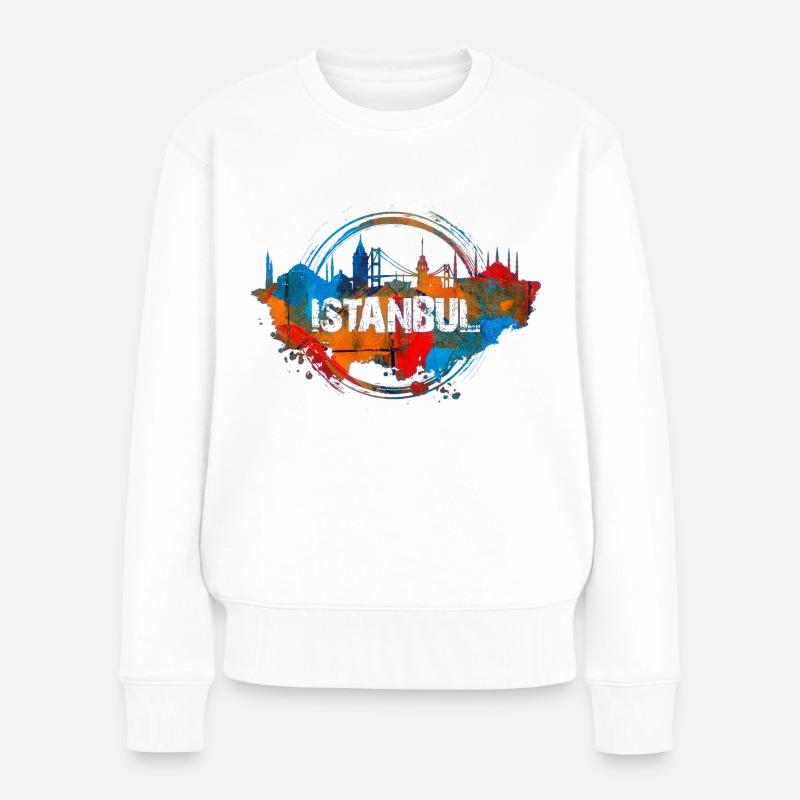 Istanbul Color - Frauen Premium Bio Pullover - Weiß