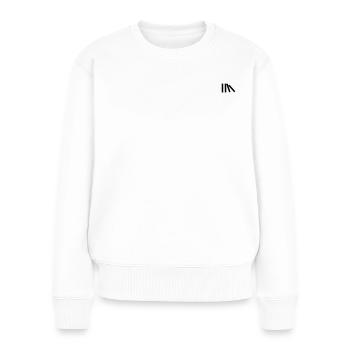 Minimalistic Stripes Black - Frauen Premium Bio Pullover - Weiß - Vorne - Julia (174cm)