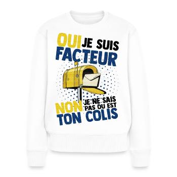Facteur - Pull Premium bio Femme - blanc - Devant - Julia (174cm)
