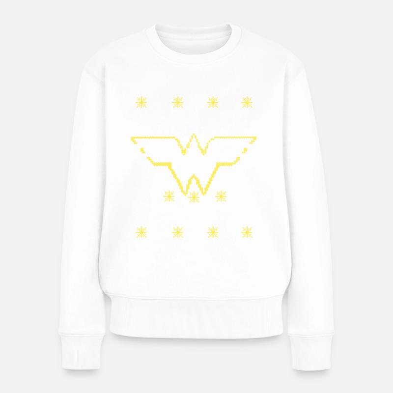 DC Comics Wonder Woman Weihnachten Ugly Sweater - Frauen Premium Bio Pullover - Weiß