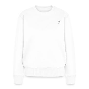 Minimalistic Rocket Black - Frauen Premium Bio Pullover - Weiß - Vorne - Julia (174cm)