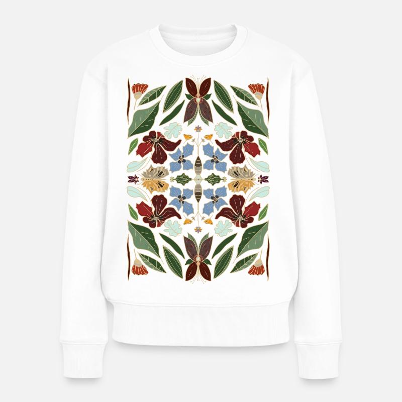 Mein lieber Garten - Frauen Premium Bio Pullover - Weiß