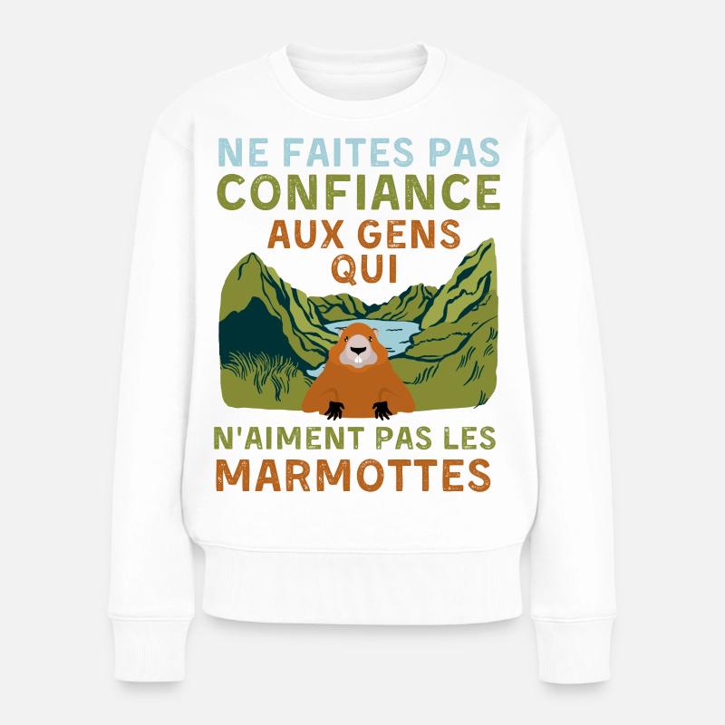 Marmottes - Pull Premium bio Femme - blanc