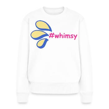 Hatch tag whimsy slogan - Women's Premium Organic Jumper - white - Front - Julia (174cm)