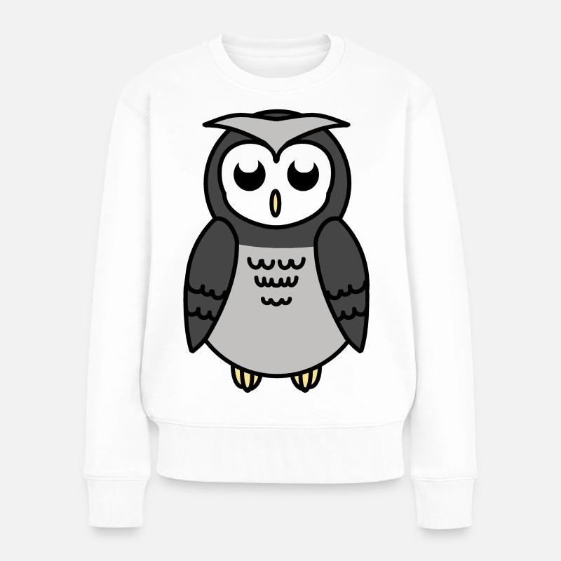 Hibou - Pull Premium bio Femme - blanc
