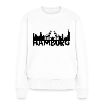 Hamburg skyline - Women's Premium Organic Jumper - white - Front - Julia (174cm)