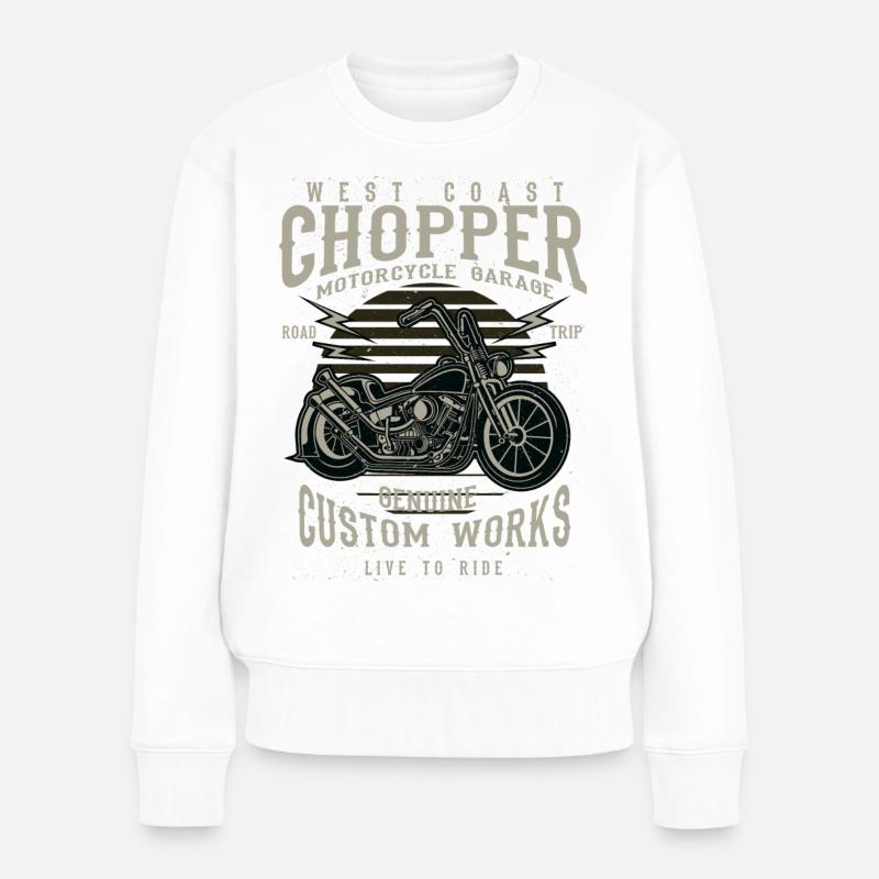 Chopper - Frauen Premium Bio Pullover - Weiß