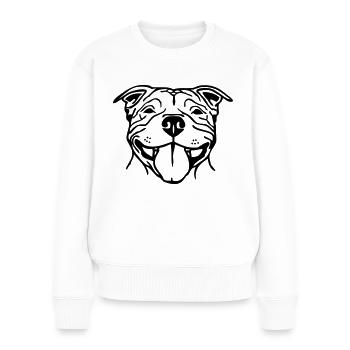 sbtsmile1 - Pull Premium bio Femme - blanc - Devant - Julia (174cm)