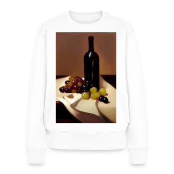 Buveurs de vin - Pull Premium bio Femme - blanc - Devant - Julia (174cm)