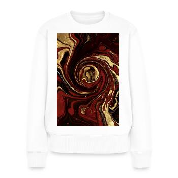 Abstract Germany Fluid Art Part 1. - Women's Premium Organic Jumper - white - Front - Julia (174cm)