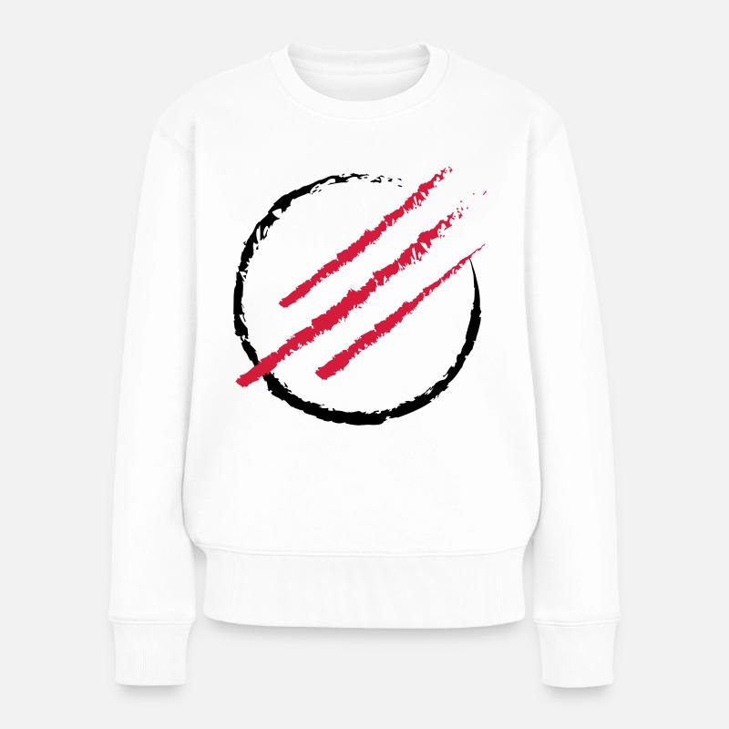 Scratch the Circle - Frauen Premium Bio Pullover - Weiß