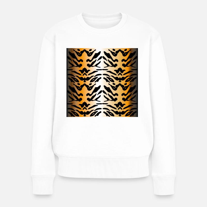 Tiger pattern - Women's Premium Organic Jumper - white