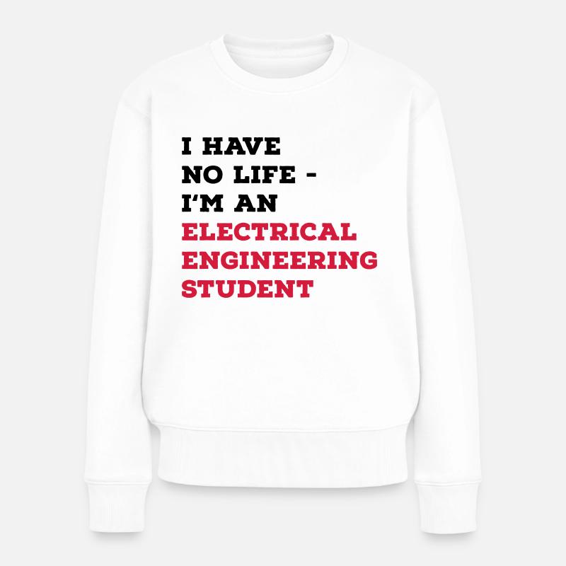 Elektrotechnik Studium - Frauen Premium Bio Pullover - Weiß